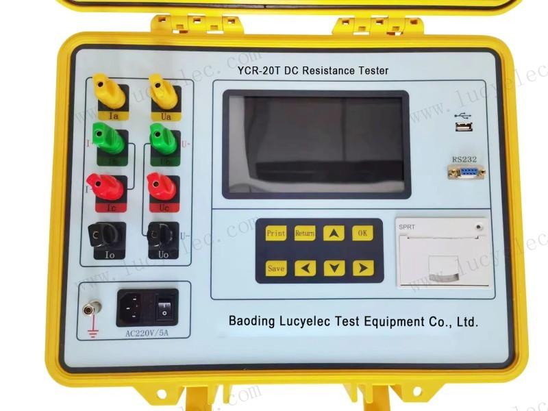 Panel display of YCR20T DC resistance tester